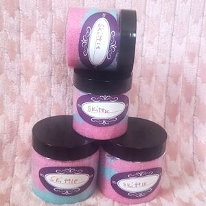 New release skittle sented body scrub